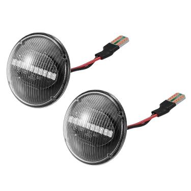 Imagem de VekAuto 1 par de luz de seta de LED marcador lateral compatível com Land Rover Range Rover 2006-2012, lente transparente de plástico durável, luz amarela