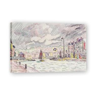 Imagem de Le Havre With Rain Clouds Arte Paisagem Impressionista Pintura a Óleo Sobre Tela Pintura Abstrata Decoração Home Office Impressão em Tela Arte de Parede 75 x 50 cm