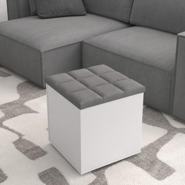 Imagem de Puff Baú Suede Organizador Decorativo Para Sala Quarto Escritório  Pek