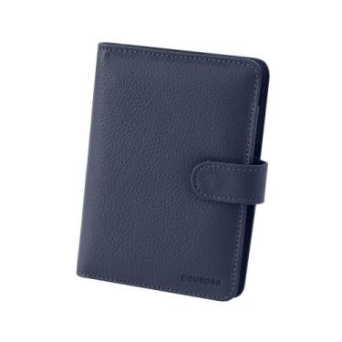 Imagem de Porta-Passaporte Couro Couro50 c/ Bolso para AirTag 741, Marinho