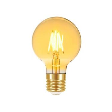 Imagem de Lâmpada LED Filamento Vintage Dim Globo G80 4W Âmbar - Taschibra