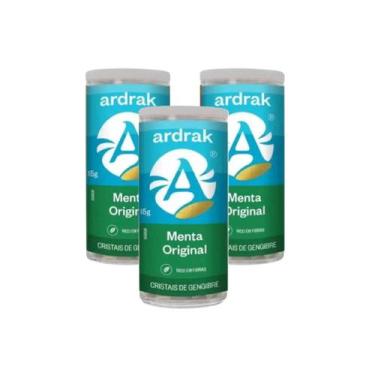 Imagem de Cristais De Gengibre Menta 15g Ardrak - 3 Unidades