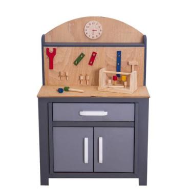 Imagem de Bancada de Ferramentas Infantil Cinza Fashion Toys