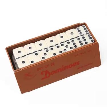 Imagem de Double Six Dominoes with Spinners in The Box with Slide Lid Ivory