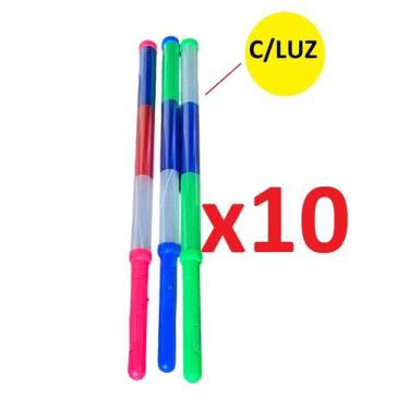 Imagem de Kit 10 Bastões De Led 45 Cm Colorido Festa Neon Balada - Lynx