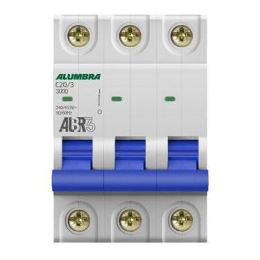 Imagem de Disjuntor Tripolar 3P 20A Curva C Albr3 Alumbra