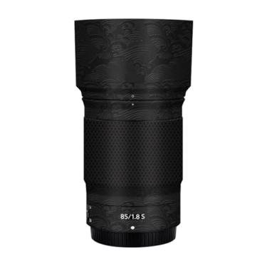 Imagem de Adesivo protetor de câmera de película de vinil para Nikon Z 85 mm F1.8S protetor acessórios de fotografia (onda preta)