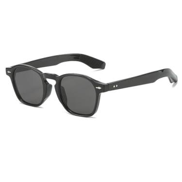 Imagem de JRLLFD Óculos de sol retangulares vintage femininos, lentes azuis, rebites, óculos escuros, masculinos, femininos, uv400(1)