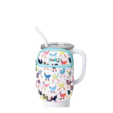 Imagem de Swig Life Mega bolsa para caneca, bolsa para garrafa de água com alça ajustável, pochete para garrafa de água com bolso com zíper, comporta itens essenciais de viagem, garrafas, acessórios de copo