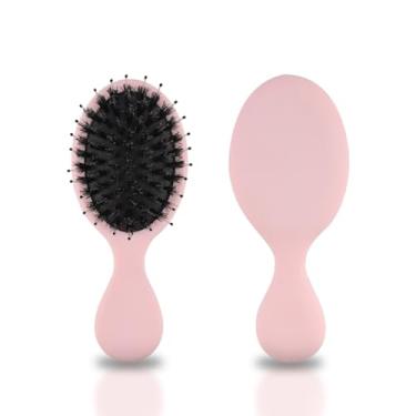 Imagem de Escova de Nylon Extra Larga para Cabelos Cacheados - Desembaraçador para Cabelos Molhados e Fofinhos | Ferramentas para Modelar Cabelos Grossos com Cerdas Massageadoras (Rosa)