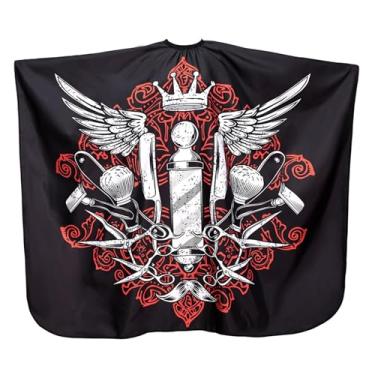 Imagem de OIIBWQ Vestido de Corte de Cabelo, Capa de Barbeiro, de Corte de Cabeleireiro, de Barba, Toque Suave, Capa de Cabeleireiro Reutilizável com F
