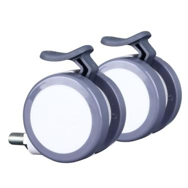 Imagem de WALFRONT Rodas de Rodízio de 2pcs Castrois Pesados ​​rodízios de Serviço de 2,5 Polegadas Rodas Giratórias Industriais Design de Freio de Pino de Aço 30k Capacidade de Carga para Móveis