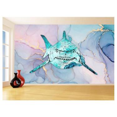 Imagem de Papel De Parede Animais Pop Art Tubarão PXA539 1,75X2,0M - Você Decora