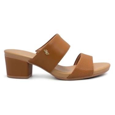 Imagem de Tamanco Usaflex Feminino Salto Bloco Tan Ae3201040 34