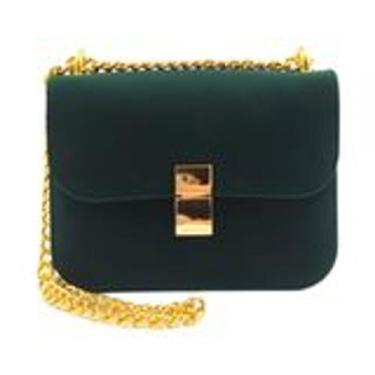 Imagem de Bolsa Feminina Transversal de Veludo com Alça de Corrente Kit 2 - Suno