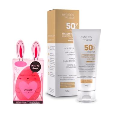 Imagem de Hyaluronic FPS 50 – Protetor Solar com Cor e Ácido Hialurônico + Esponja Ovo Beauty para Maquiagem