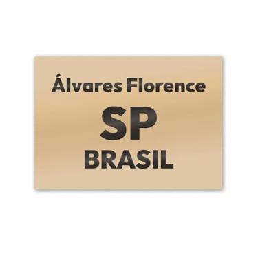 Imagem de Imã de Geladeira Álvares Florence São Paulo MDF 8cm x 5cm