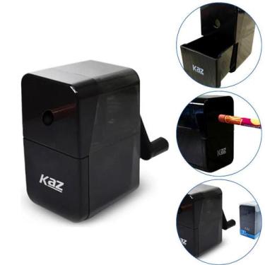 Imagem de Apontador Manual De Mesa Com Manivela E Coletor Kz261 Preto - Kaz