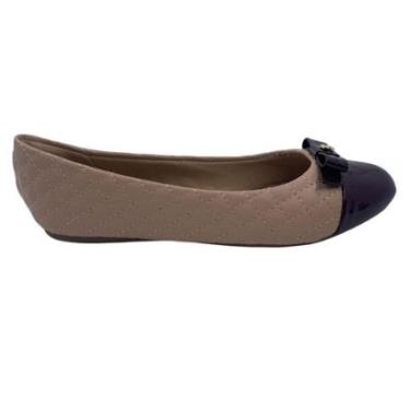 Imagem de Sapatilha Sua Cia Matelassê Bege com Bordo 15942 - Nude 36-Feminino