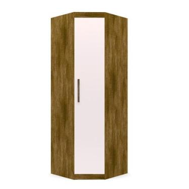 Imagem de Modulo Ja Armário De Canto Off White Marrom-Claro - J A