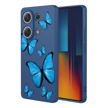 Imagem de KOARWVC Capa de telefone para Redmi Note 13 Pro 4G, capa para Xiaomi Poco M6 Pro 4G, design de padrão de borboleta, fina, protetora, macia, amortecedora, capa de telefone para Xiaomi Redmi Note 13 Pro