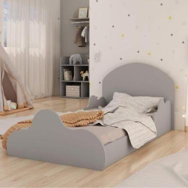 Imagem de Mini Cama Infantil Montessoriana Sem Colchão 0932 100% MDF Nuvem Genia