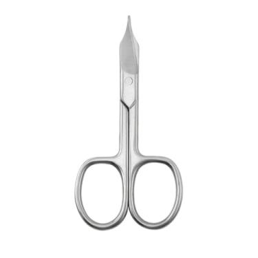 Imagem de Tesoura de cutícula de aço inoxidável, cortador de unhas, aparador, ferramentas de manicure, prateado, 9,2 cm