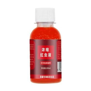 Imagem de Peixe atraente água salgada - 100 ml líquido de isca de minhoca vermelha - atrativo de isca de pesca concentrada para riacho, lago, lago, reservatório, truta, robalo, bacalhau
