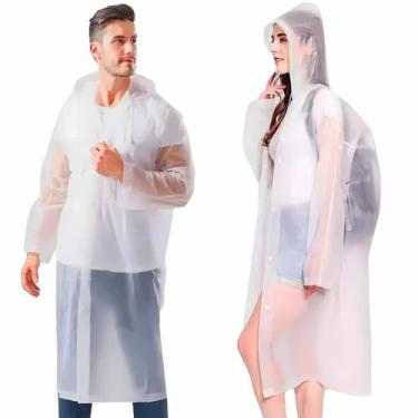 Imagem de Kit 20 Capa De Chuva Reforçada Pvc Transparente Resistente - capa de c