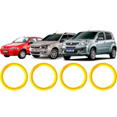 Imagem de Jogo Anel Centralizador Roda Fiat Amarelo 71,90mm X 58,1mm B