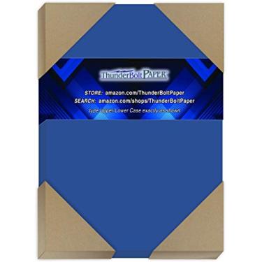 Imagem de 50 azul real brilhante 65# papel cartolina 12,7 cm x 17,8 cm (5 x 17,8 cm) foto | tamanho da moldura - 65 capas/cartolina leve 45 - superfície de papel lisa para impressão brilhante