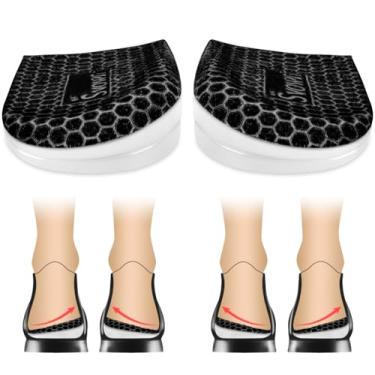 Imagem de Svowin Palmilhas ajustáveis de supinação com 3 camadas, palmilhas antiderrapantes de salto lateral medial para alinhamento do pé, dor no joelho, pernas de arco, osteoartrite (preto, P: W 4-7,5/M 6-7)