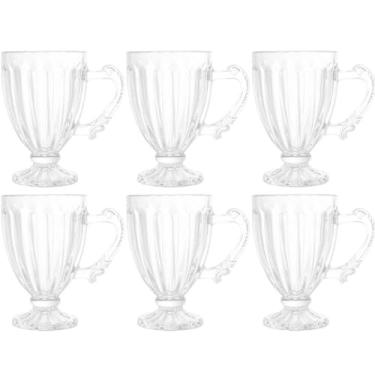Imagem de Jogo de Xícaras de Café 6 peças Taças Pequenas 100ml Cristal Imperial Lyor Casa Cafeteria