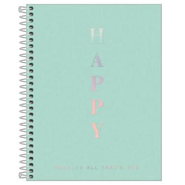 Imagem de Caderno espiral capa plástica colegial 10 matérias happy 160 folhas - 