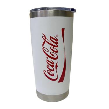 Imagem de Haüskraft- Copo térmico com tampa Coca- Cola branco 500ml
