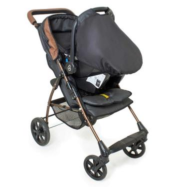 Imagem de Carrinho de Bebê Galzerano Romano Travel System Para Passeio Preto Cobre Até 15Kg + Beb...