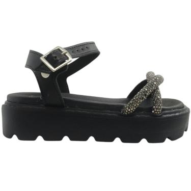 Imagem de Sandália Infantil Menina Papete Flatform Casual Dia a Dia Passeio Escola com Strass Conforto Molekinha 2362.105