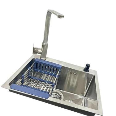 Imagem de Kit Cuba 50x40cm + Torneira Gourmet Monocomando Cozinha - Moreira impo