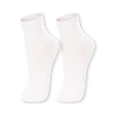 Imagem de Kit 2 Pares de Meias Infanti Cano Médio Lupo 2727-088, Branco, 30/36