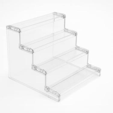 Imagem de Organizador Acrílico Transparente 3 Níveis Expositor para Cosméticos Maquiagem Perfumes Esmaltes e Temperos
