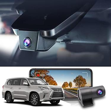 Imagem de Fitcamx Frontal 2K+Traseira 1080P Dash Cam Adequada para Lexus LX570 2017-2021 (J200, Gen3), OEM Fábrica Estilo, 2 Canais HD Vídeo, WiFi & APP, Loop Gravação, G-Sensor, Plug & Play, 64GB Cartão