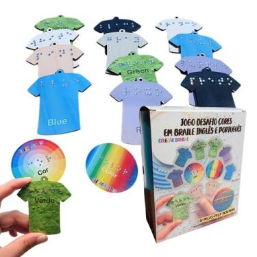 Imagem de Jogo Inclusivo Cores Aprenda Ingles Braille Educativo - Coleção Tea & 