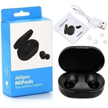Imagem de Fones de ouvido A6S Sem Fio Bluetooth – Intra-Auriculares Leves, Confortáveis, Bateria de Longa Duração, Microfone HD e Estojo Carregador Preto