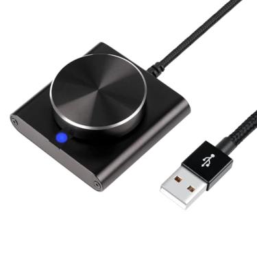 Imagem de VBESTLIFE Botão de Controle de Volume USB, Controlador de Botão de Ajuste de Mídia Externo, Controles de Ajustador de áudio de Computador de Casca de Metal para PC
