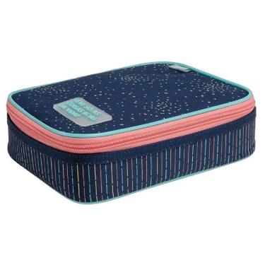 Imagem de Estojo Escolar Infantil Box Académie Dots Azul - Tilibra