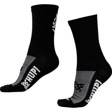 Imagem de Meia para Corrida Bike HUPI Maori 1 Par Cano Médio, Cor: Preto, Tamanho 36-42
