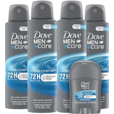 Imagem de Dove Men + Care Clean Comfort Spray Desodorante e Antitranspirante 150 ml (5 oz, pacote com 4)
