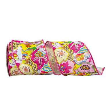 Imagem de Reliant Ribbon Fantasia Pink La Print Fita com fio