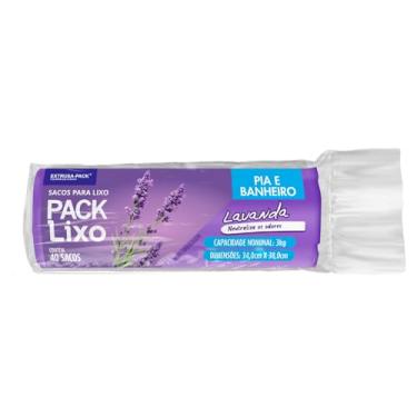 Imagem de Saco De Lixo PACK LIXO Lavanda Pia e Banheiro (34X38) - Sacos de lixo perfumardos que neutralizam o odor