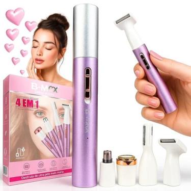 Imagem de Aparador e Depilador Feminino Elétrico 4 em 1  Corpo, Nariz, Rosto e S